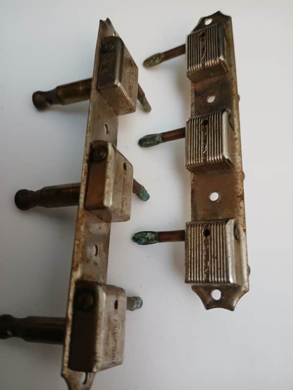Kluson Single line Deluxe 3 on a plate tuning machine set 50s? - Nickel image 1