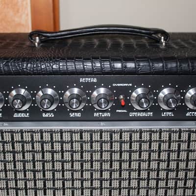 Immagine Amplified Nation Overdrive Reverb 2023 - 50W version - Custom Black Crocodile - Head + 2 x 12" Warehouse WGS12L Cab ! - 4