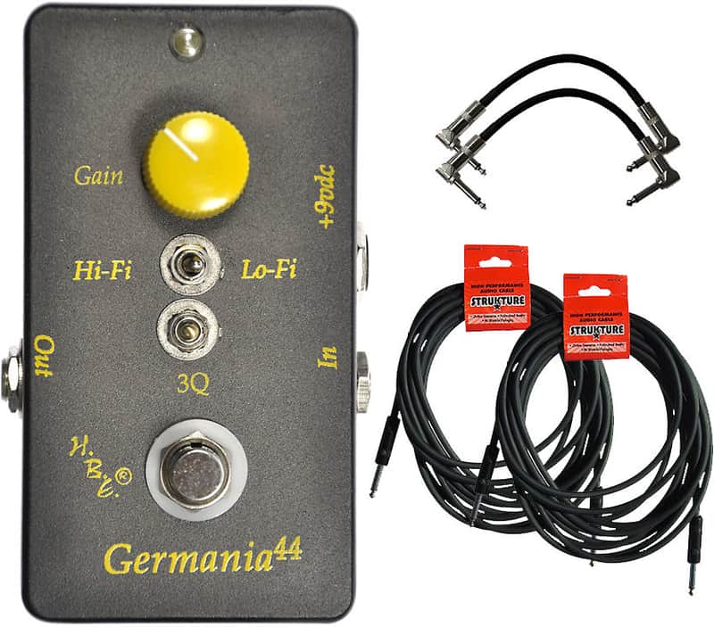 Homebrew Electronics Germania 44 Treble Booster Effect Pedal w/ Cables! image 1