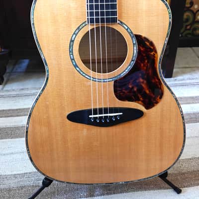 Art Davis MIEMS 00 – 2002 – Flame Maple / Sitka Spruce – Abalone Trim – Handbuilt Boutique image 4