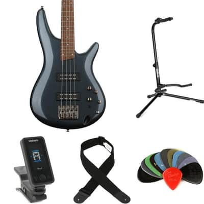 Ibanez Standard SR300E Bass Guitar Essentials Bundle - Iron Pewter image 2