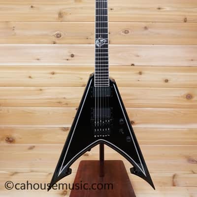 Schecter RavenDark V FR Abbath Signature - Black with Silver Pinstripes image 10