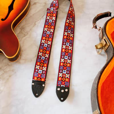 Vintage 70s Ruby 'Woodstock' Guitar Strap Replica image 1