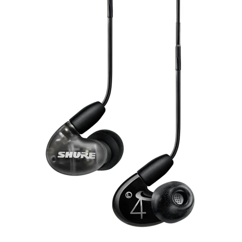 Shure AONIC 4 SE42HYBK+UNI Wired Sound Isolating In-Ear Headphone, Black/Gray image 1