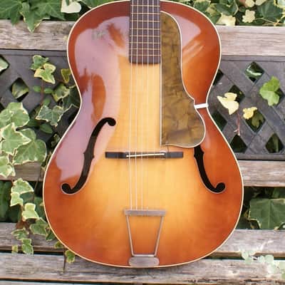 Beautiful True Vintage All Original 1956 Hofner Congress Archtop Guitar, Brunette Sunburst & OHC image 5