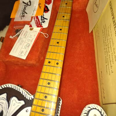 1997 Fender Telecaster '52 USA Reissue AVRI Telecaster w/ Waylon Jennings-Style Leather Cover- Tweed Case & COA! image 13
