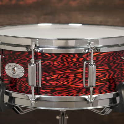 Rogers 5x14" Dynasonic Wood Snare Drum - 1960s Red Onyx image 2