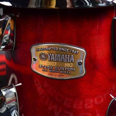 Yamaha Stage Custom 8x7 Rack Tom Cranberry Red image 3