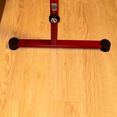 Red k&M Omega König & Meyer 18810 & 18811 keyboard sampler vintage synthesizer stand and stacker image 6