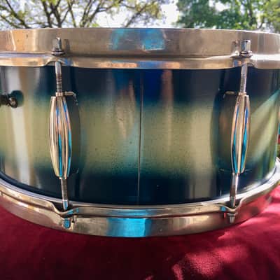 Slingerland 1940s Radio King Blue & Silver Duco Painted Lacquer image 6