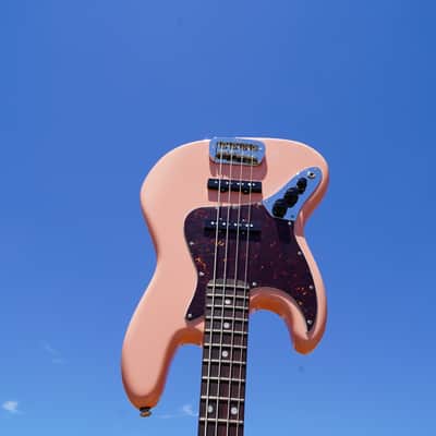 G&L USA JB Sunset Coral Left Handed 4-String Electric Bass Guitar w/ Black Tolex Case (2022) image 9