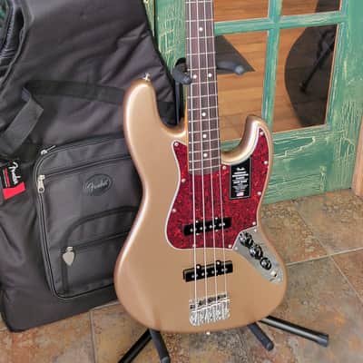 2025 Fender American Professional Classic Jazz Bass in Firemist Gold wDeluxe Bag image 2
