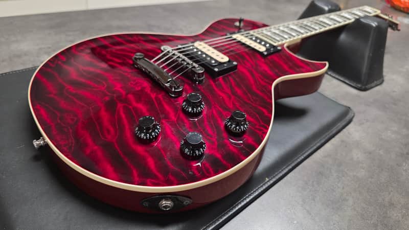 ESP Eclipse II Singlecut AAA Quilt Top 4-Knob LP Seymour Duncan HH Pro Artist Studio Red Guitar MIJ Japan STBC image 1