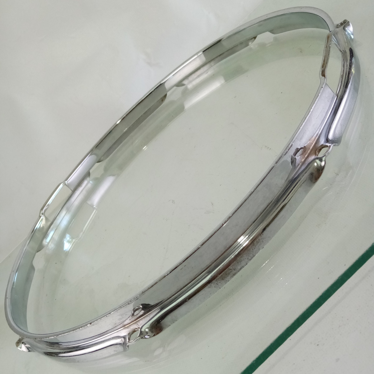 Ludwig 15"COB Triple-Flange Snare Drum Chrome-BRASS Resonant Rim/Hoop 8Lug50-60s — main photograph