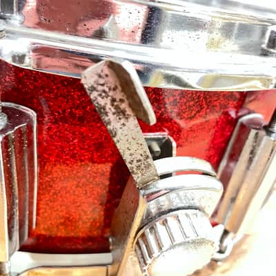 Vintage Pearl MIJ Snare Drum 1960's Red Sparkle image 5