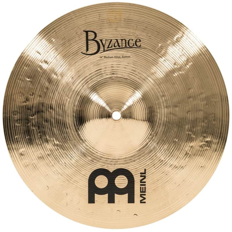 Meinl Byzance Brilliant Medium Hi Hat Cymbals 14 image 1
