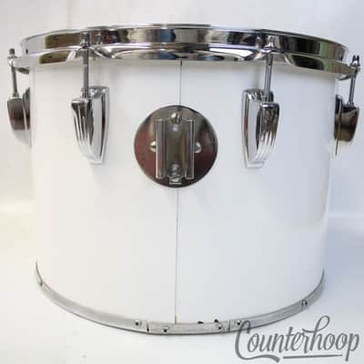 *Ludwig 14x10"White Cortex Concert Tom Drum Vintage 80s USA Blue/Olive 6Ply Clip image 8