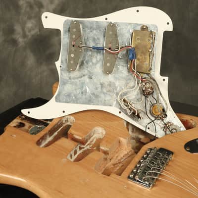 1974 Fender Stratocaster HSS Natural Refinish w/ Dimarzio humbucker image 24