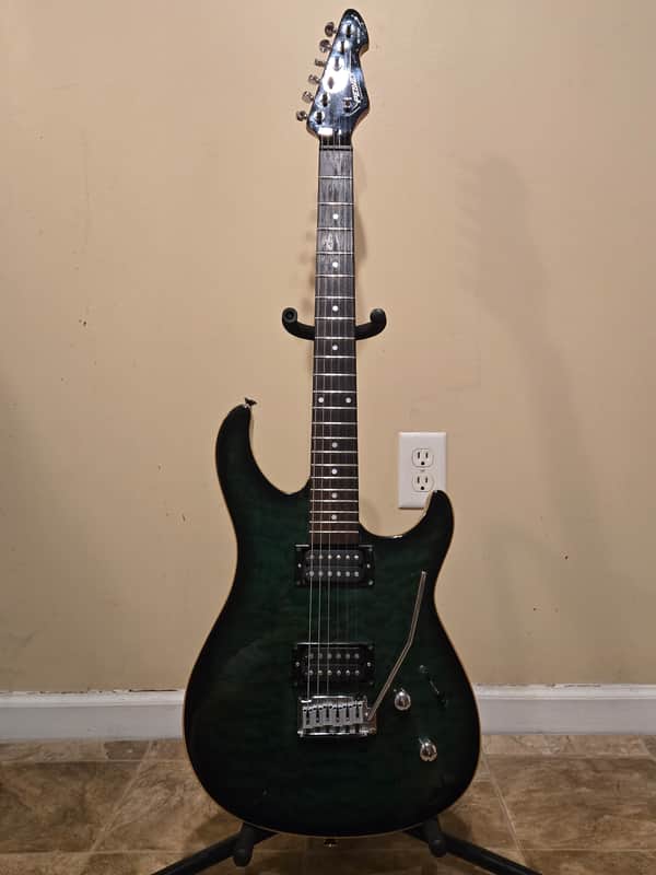 Peavey Limited Series EXP Trans Green Electric Guitar image 1