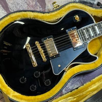 Epiphone IGC Inspired by Gibson Les Paul Custom Ebony New Unplayed Auth Dlr 8lb10oz #705 image 5