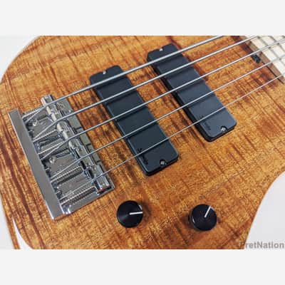 Sadowsky Masterbuilt CS Modern Natural High-Polish 5-String Electric Bass 5A Flamed Koa Top 7.8 lbs! image 5