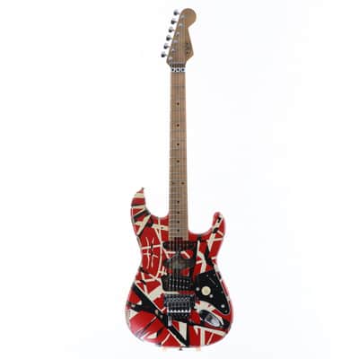 EVH Striped Series Frankenstein Frankie Red/White/Black Stripes Relic [EVH2003568] (09/18) image 13