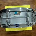 Ludwig L-404 Acrolite 5x14" 8-Lug Aluminum Snare Drum with Rounded Blue/Olive Badge 1979 - 1993 - Gray