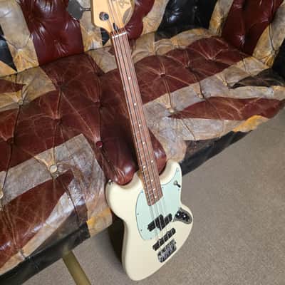 Fender Mustang Bass ARTIST OWNED by THE DARKNESS studio used to record MOTORHEART album Dan & Justin Hawkins Precision Jazz PJ Bass Pickups image 8
