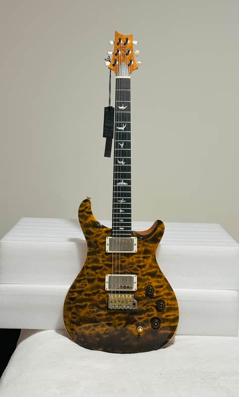 PRS DGT Wood Library One Piece 10-Top - Brazilian Rosewood Fretboard Yellow Tiger beauty image 1