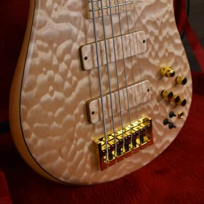Fodera Imperial Elite 6 bass guitar 34" scale 2017 5A Quilted Maple image 11