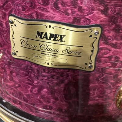 Carmine Appice’s Complete Mapex Orion Series Set, 6-Piece Plus Hardware and Cases! Excellent!! - Birdseye Transparent Violet image 10