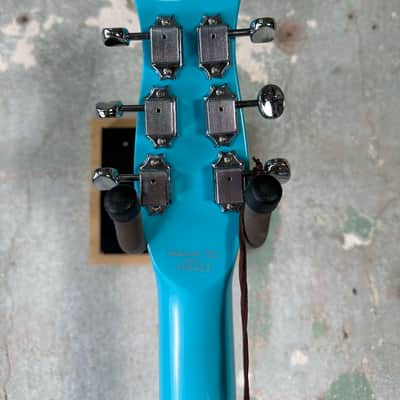 Danelectro 59M NOS Double Cutaway 2010s - Baby Come Back Blue image 7