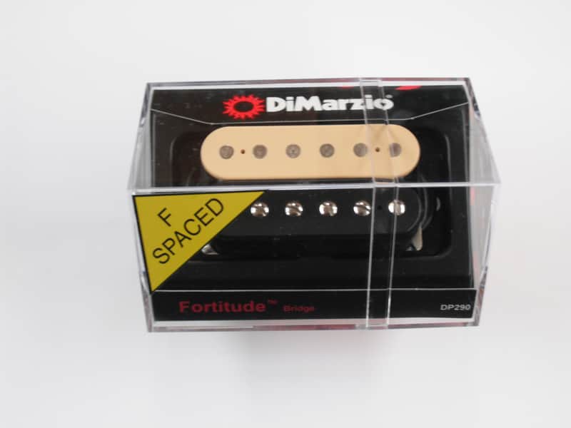 DiMarzio F-spaced Fortitude Bridge Humbucker Black/Creme W/Chrome Poles DP 290 image 1
