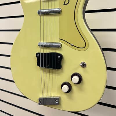 Danelectro 56 U-2 Reissue Modified sitar tone bridge 1998 - 2004 - Daddy O Yellow image 2
