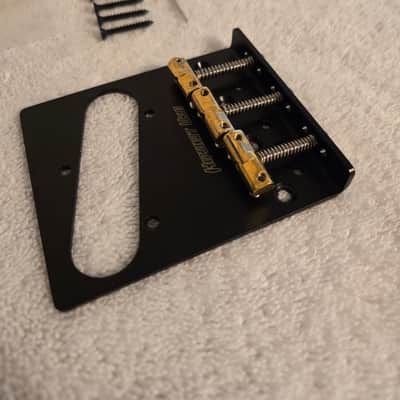 Hipshot Telecaster 3-Saddle Retrofit Bridge - 4-Hole Mount 2020s - Black image 2