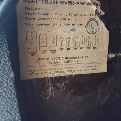 Fender Deluxe Reverb Amp 1964 - Schwarz image 9