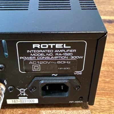 Rotel Ra 1520 Integrated Amplifier Phono Input Turntable Pre Out Black image 14