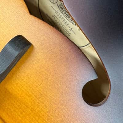 Washburn #M3SEBRK F-Style Solid Top Mandolin With Pickup, Satin image 4