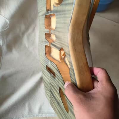 Tiger Maple Top DIY Project Guitar Stratocaster Strat Style Body image 2