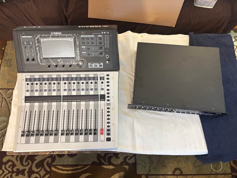 Yamaha TF1 Digital Mixer Console 16 Channel and TIO1608D Input Output Snake image 1