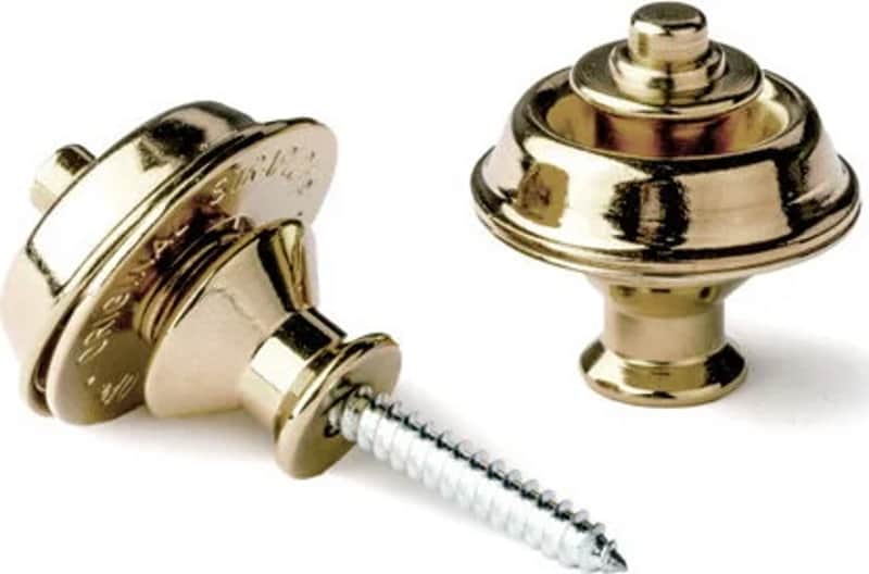 Dunlop Brass finish Dual Straplock image 1