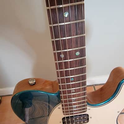 G&L Custom Shop ASAT Bluesboy 2024 - Emerald Blue Paisley image 16