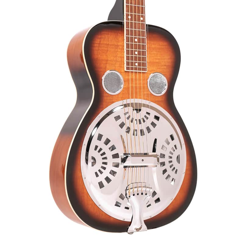 Gold Tone PBS Paul Beard Signature Square Neck Resonator Tobacco Sunburst w/Case image 1