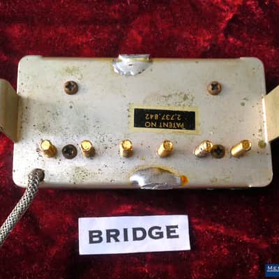 Early - Mid 1960s Gibson Patent Number Sticker Humbucker Pickups Matched Pair Non Pre T-Top 1965 image 18