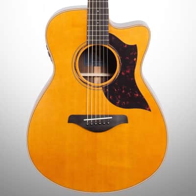 Yamaha AC3R Acoustic-Electric Guitar (with Gig Bag), Vintage Natural image 1