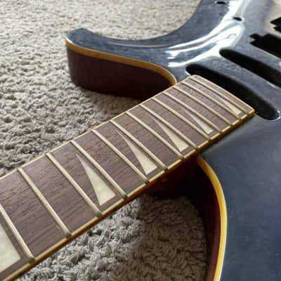 DeVille Blue HSS Electric Guitar, Mahogany Tiger Maple Top Body, 24 Frets Rosewood Fingerboard image 17