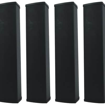 (4) Rockville WET ARRAY 5 BLACK Line Array Speakers For church/School/Auditorium image 1
