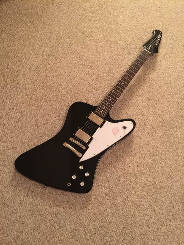 Black Epiphone Firebird, EXC condition, free shipping. | Reverb