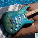 1987 Fender ST72-BFL (Blue Floral Paisley) '72 Stratocaster Reissue MIJ - E Serial - Pro Set Up w Perfect Frets/Action/Intonation!