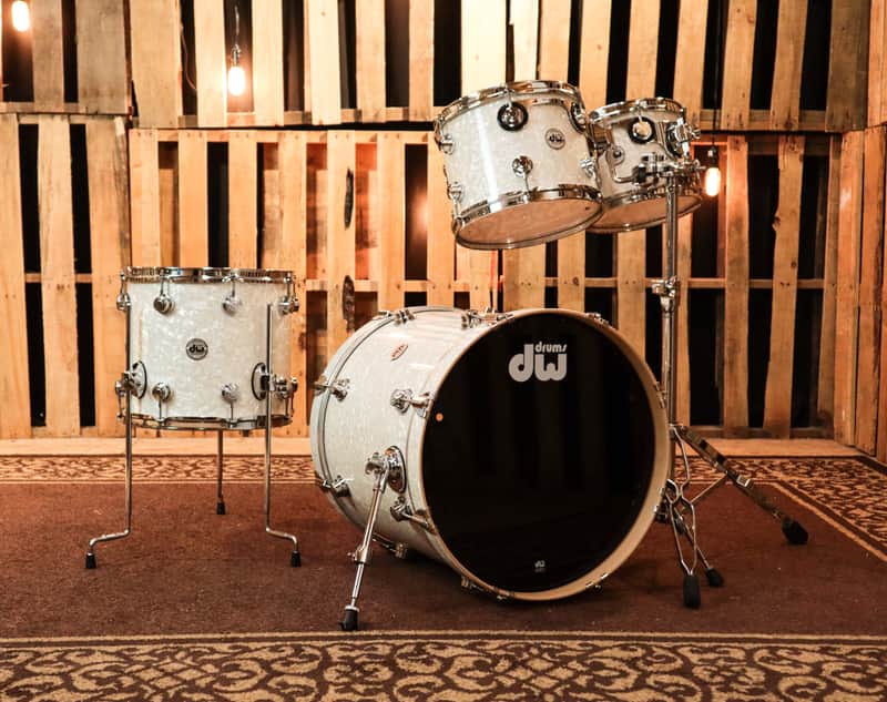 DW Collector's Ultra White Marine Drum Set - 20,10,12,14 - SO#1193535 image 1